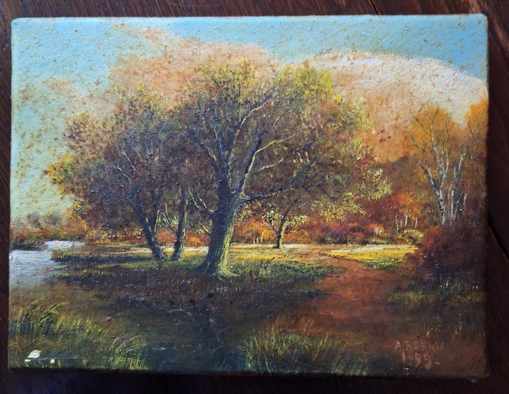 Twee schilderijtjes, Antiek en Kunst, Ophalen