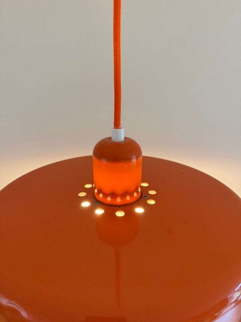Vintage Vitrika Gogo - Dan Heerso - deense hanglamp, Gebruikt, Scandinavisch, X, Metaal