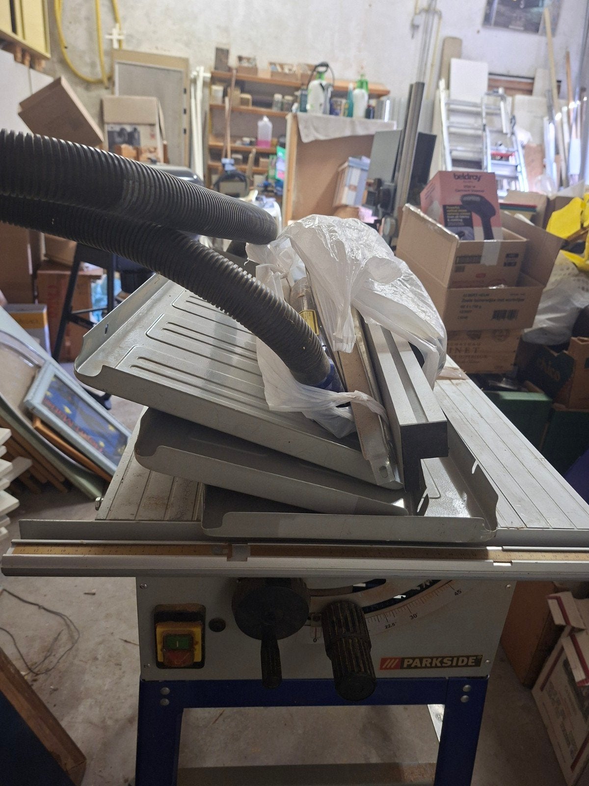 Parkside Tafelzaag - Krachtige Zaagmachine, Doe-het-zelf en Verbouw, Gereedschap | Zaagmachines, Ophalen, Gebruikt, Cirkelzaag