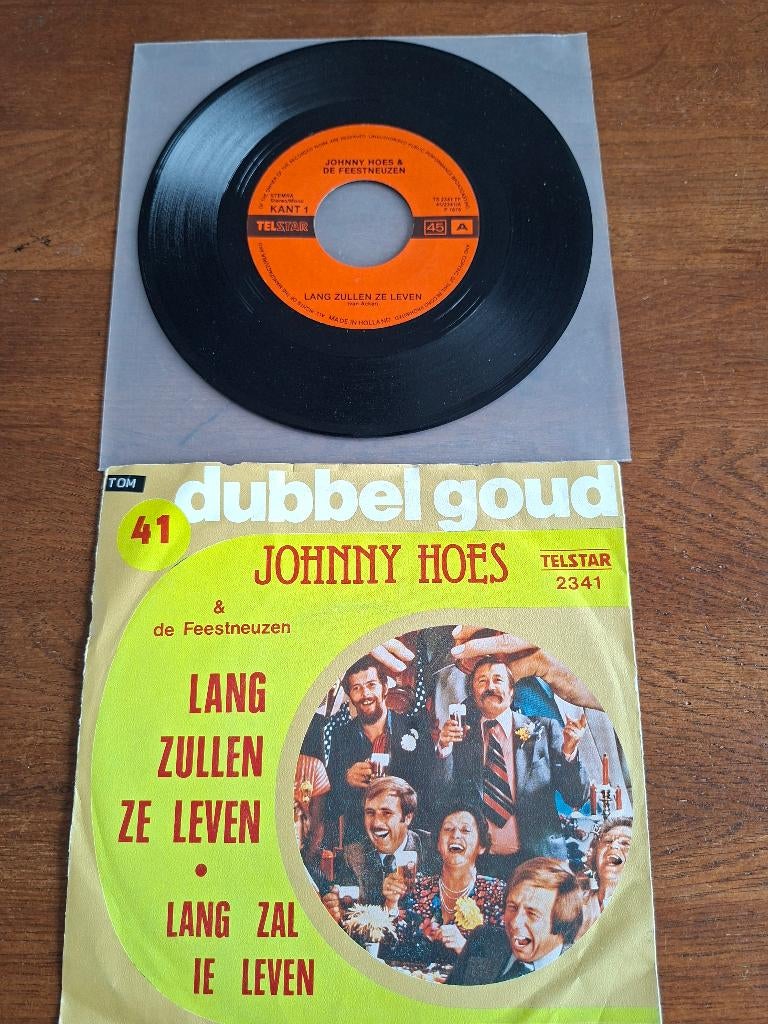 Dubbelgoud 41 johnny hoes, Cd's en Dvd's, Vinyl | Nederlandstalig, 7 inch, Ophalen of Verzenden, Levenslied of Smartlap, 1970 - 1979