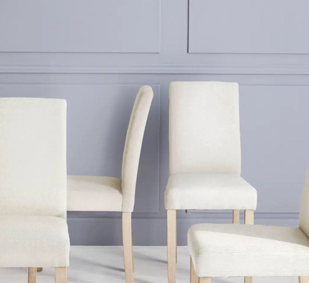 4 nieuwe eetkamerstoelen, Huis en Inrichting, Stoelen, Ophalen, Wit, Nieuw, Vier