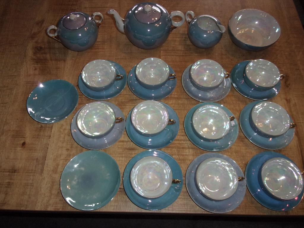 prachtig chinees porselein thee servies parelmoer, Antiek en Kunst, Ophalen of Verzenden