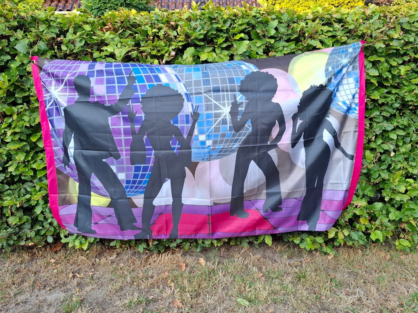 vlag met thema disco, Ophalen, Zo goed als nieuw, Versiering, Overige
