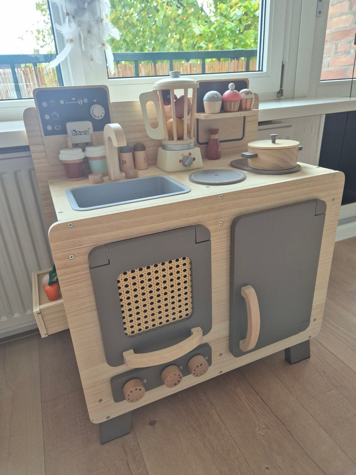 Howa Speelgoed Kinderkeuken met Accessoires, Ophalen, Zo goed als nieuw, Hout, Speelkeuken