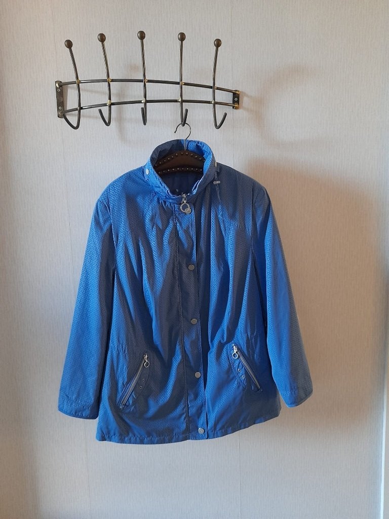 Barbera Lebek zomerjas, Ophalen, Blauw, Maat 46/48 (XL) of groter, Zo goed als nieuw