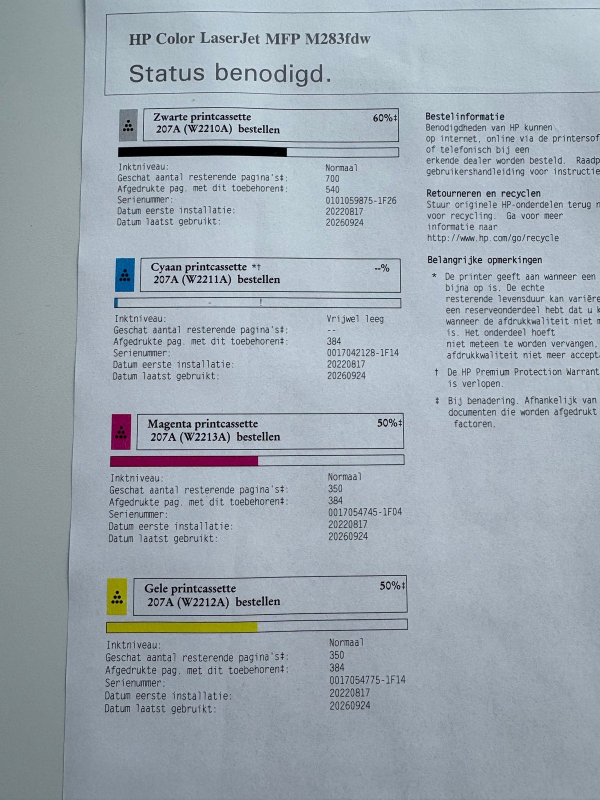 Foto 5 van HP Color LaserJet Pro MFP M283fdw All-in-One Printer