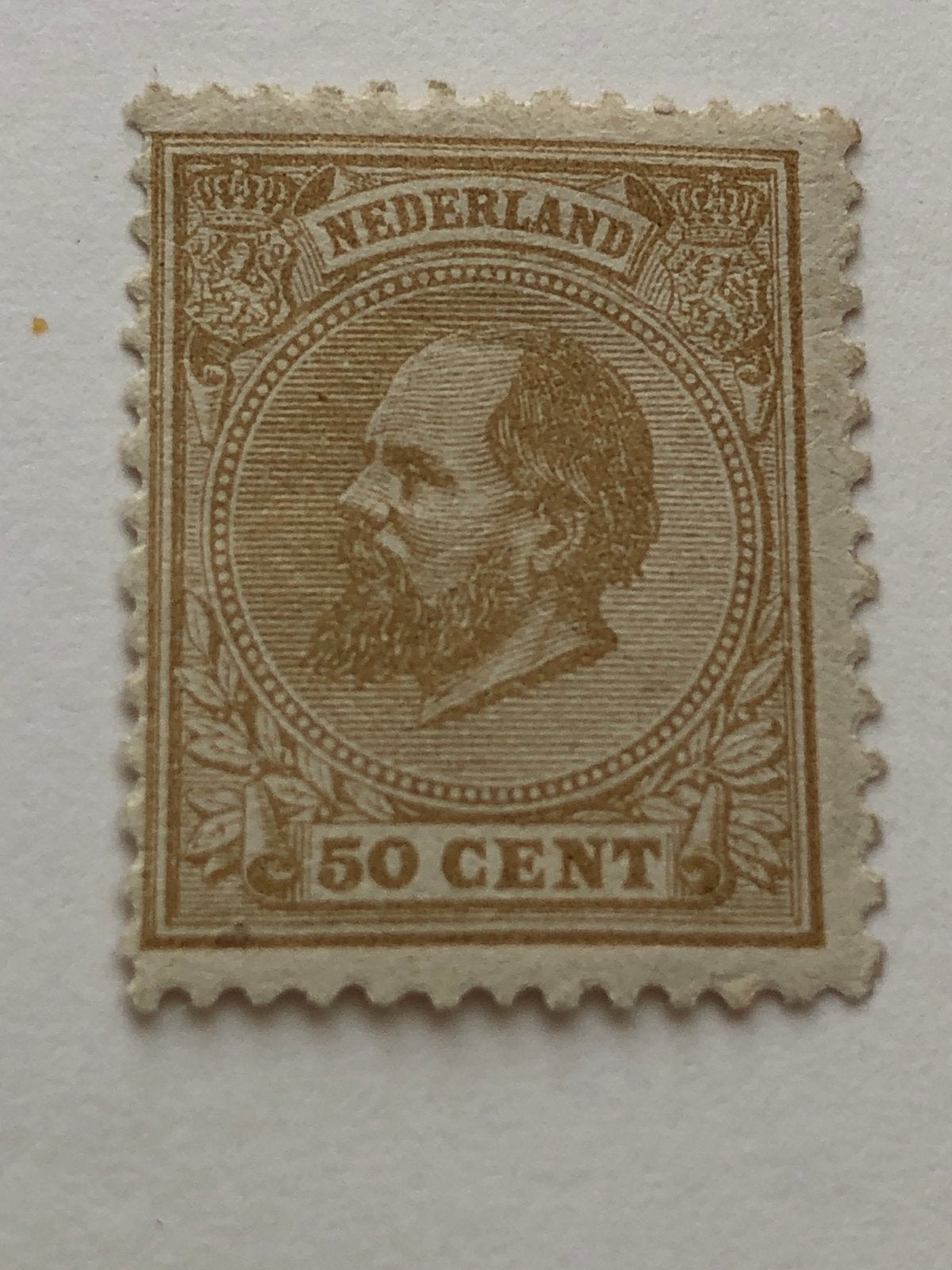 Nederlandse postzegel Willem III 50 cent (1872-1890), Postzegels en Munten, Postzegels | Nederland, Verzenden, T/m 1940, Gestempeld