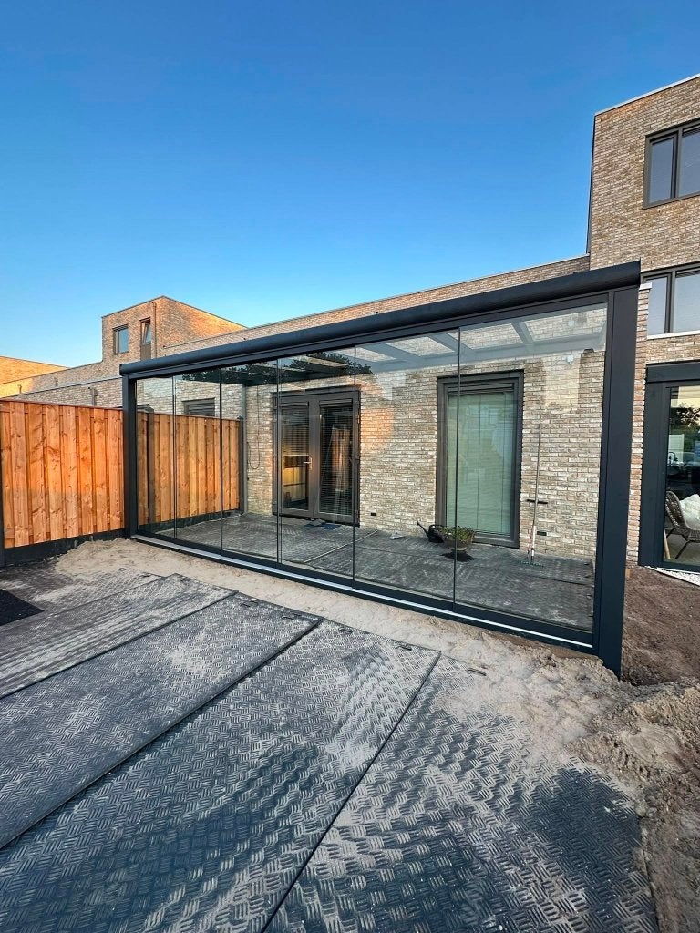 GLAS SCHUIFWANDEN & ALUMINIUM TERRASOVERKAPPINGEN, Ophalen of Verzenden, Nieuw, Serre
