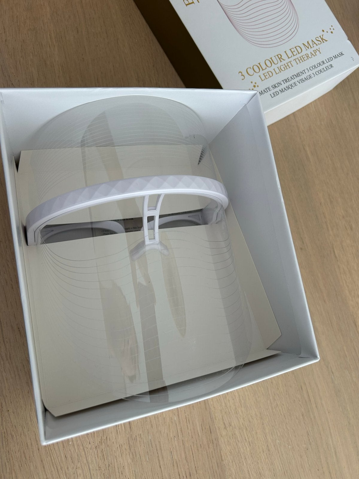 Eclat Skin 3 Kleuren LED Masker - Lichttherapie Gezichtsmask, Ophalen of Verzenden, Nieuw, Gehele gezicht, Verzorging