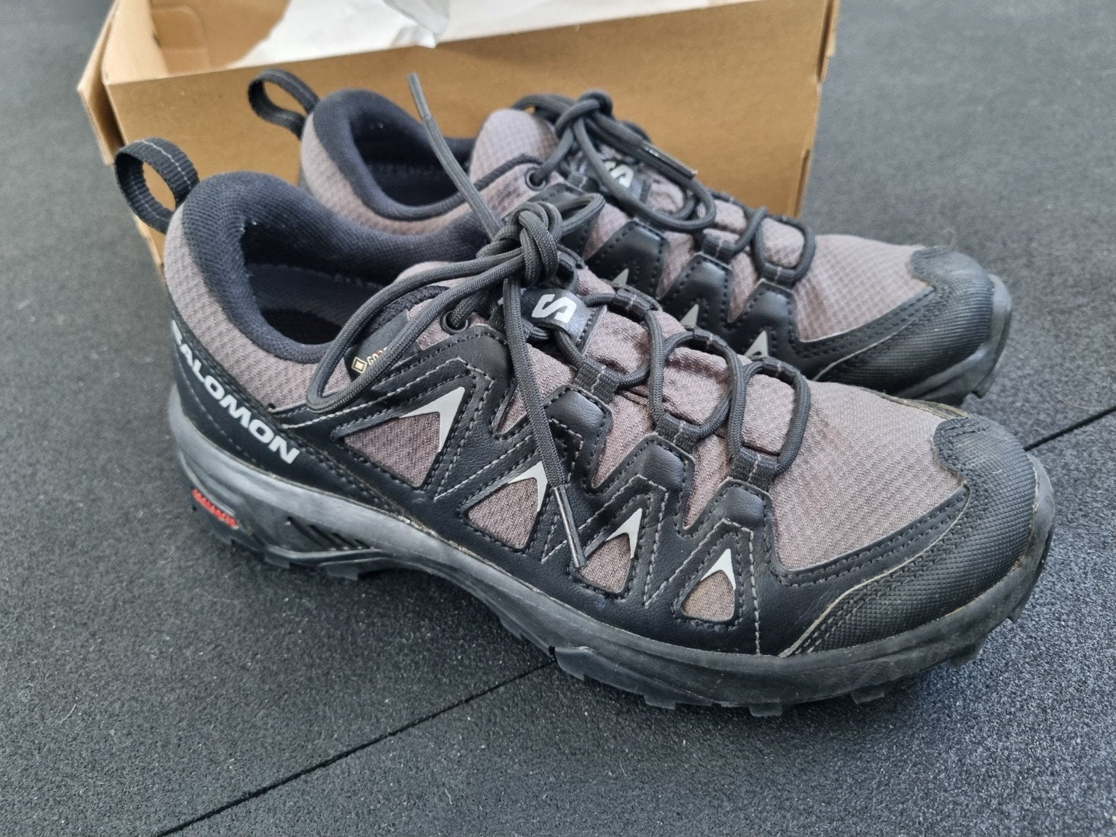 Salomon X Braze Gore-Tex Wandelschoenen - Maat 36 2/3, Zwart, Ophalen of Verzenden, Salomon, Gedragen