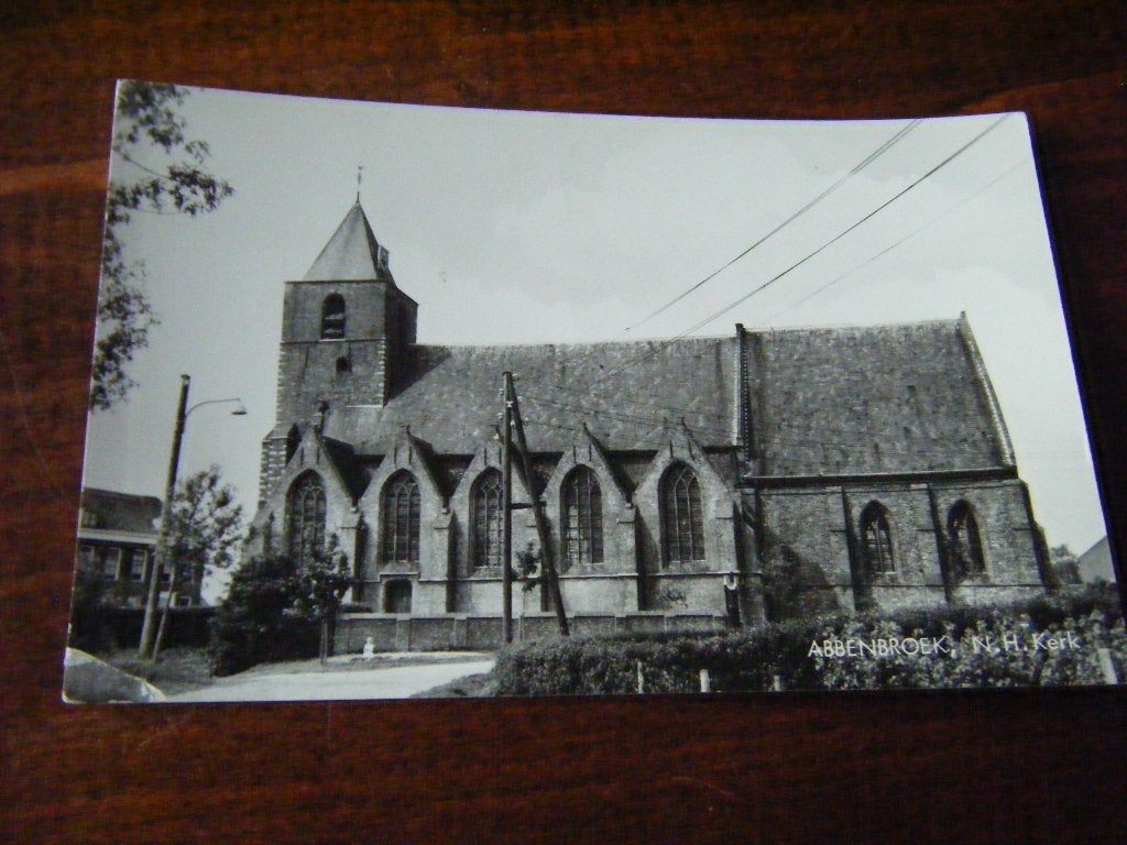 X40 - Abbenbroek - Kerk - Mooi/Oud, Verzamelen, Ophalen of Verzenden, 1940 tot 1960, Zuid-Holland