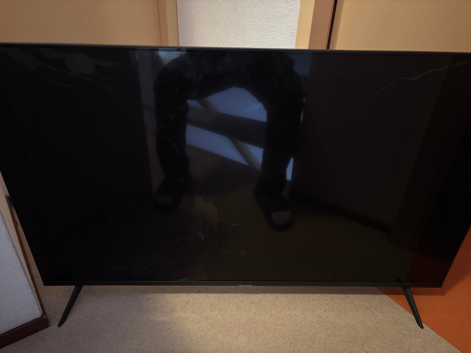 Samsung TV met kapot scherm, wel werkend, Audio, Tv en Foto, Televisies, Ophalen, Niet werkend, Samsung