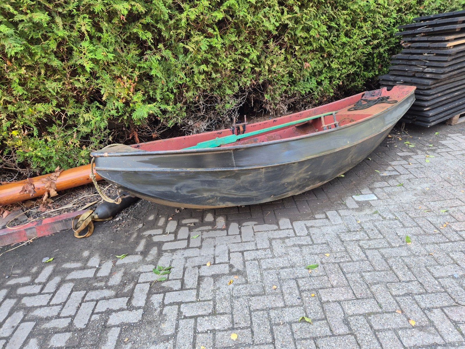 schippers vlet, Ophalen, Gebruikt, Staal, Met roeispanen of peddels