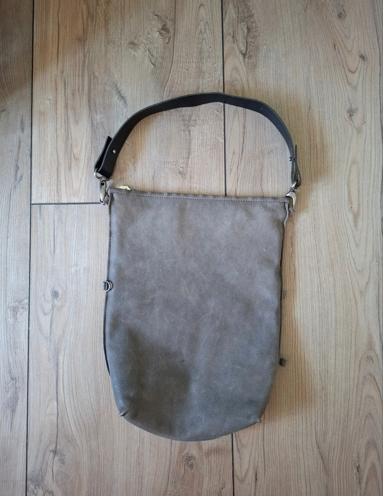 Leren tas Ellen Truijen, Sieraden, Tassen en Uiterlijk, Ophalen, Zo goed als nieuw, Grijs