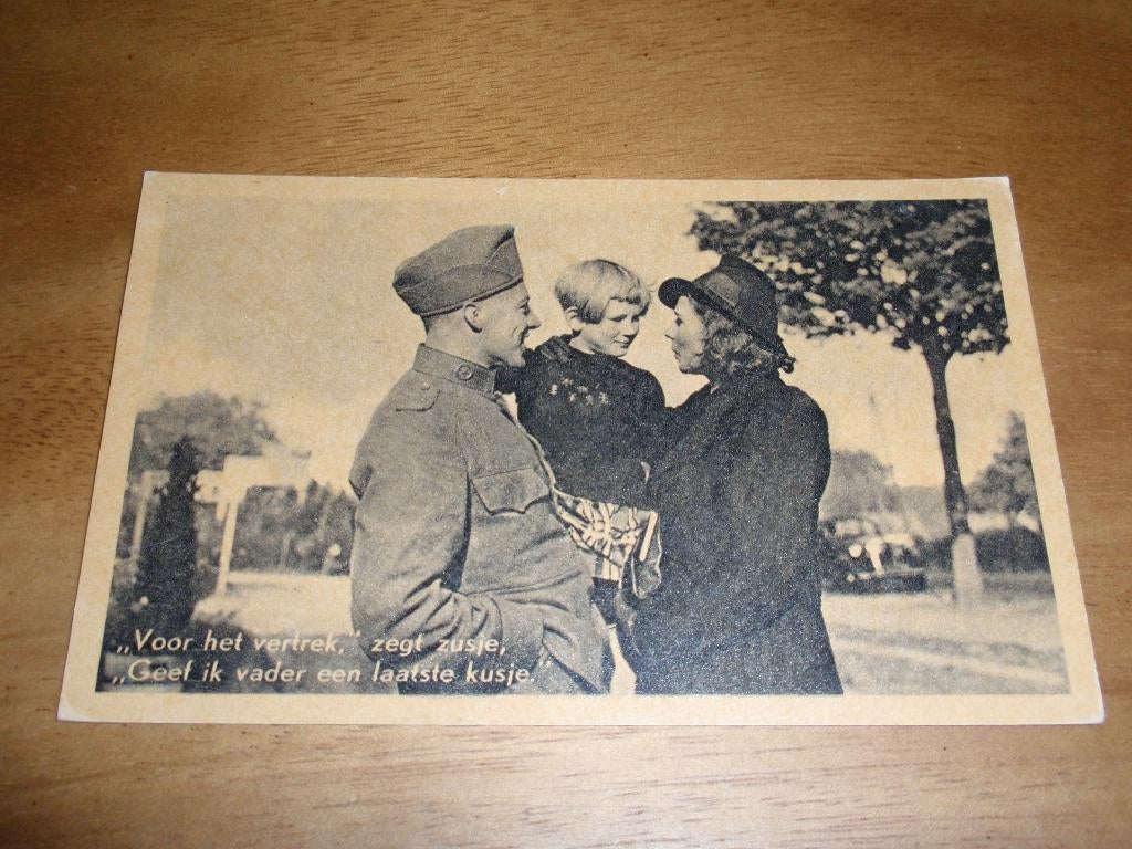Mobilisatiekaart Militair Mobilisatie Zusje Kusje, Verzenden, 1920 tot 1940, Ongelopen, Politiek en Historie