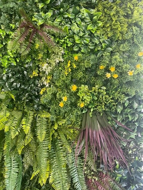 Kunstplantenwand - Groene Muurdecoratie, Groen, Kunstplant, Zo goed als nieuw, Kunststof