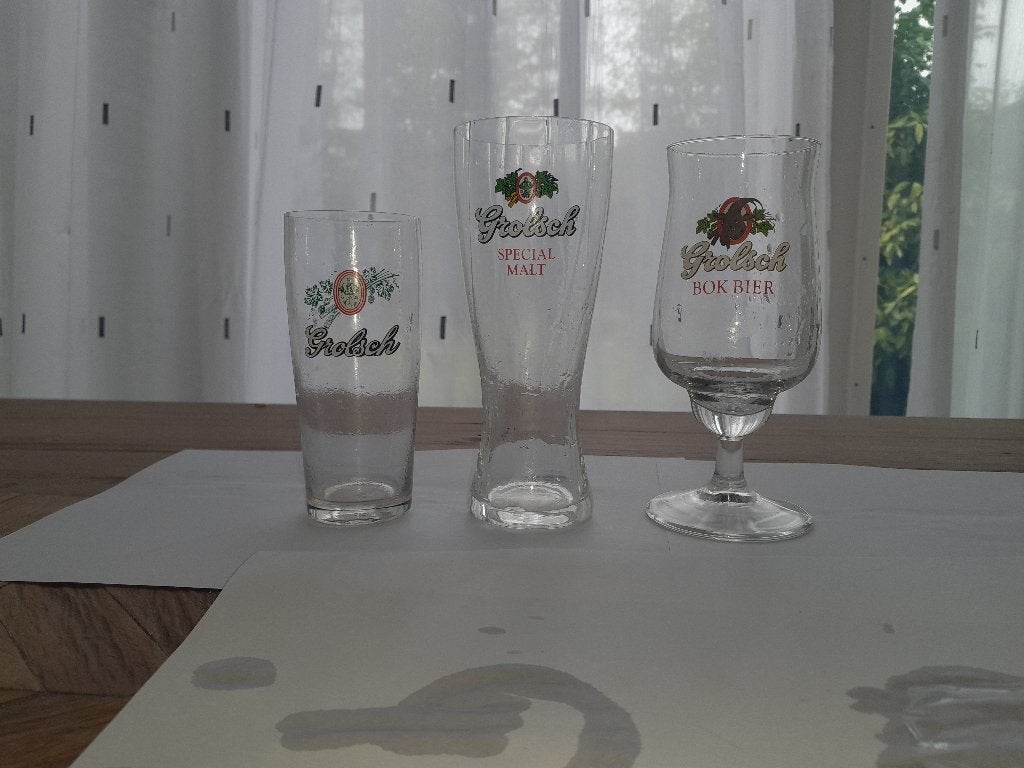 bierglazen Grolsch, Ophalen, Zo goed als nieuw, Glas of Glazen, Grolsch