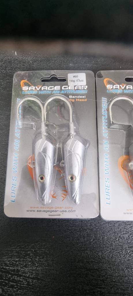 Savage Gear Sandeel Jig Head 150g - 5 1/4oz (4 stuks), Purefishing, Tinstraat, Nieuw, Ophalen of Verzenden