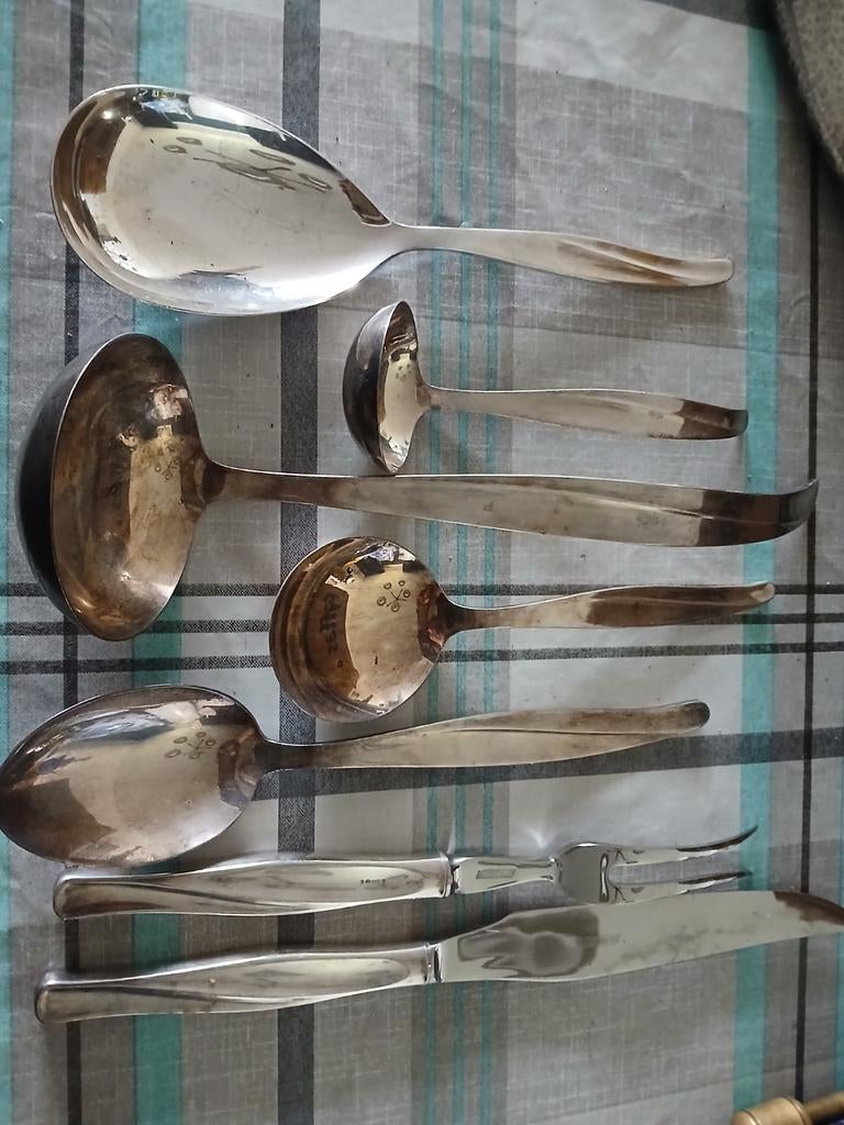Diverse serveerlepels Gero 237 Grace, Antiek en Kunst, Antiek | Bestek, Ophalen of Verzenden