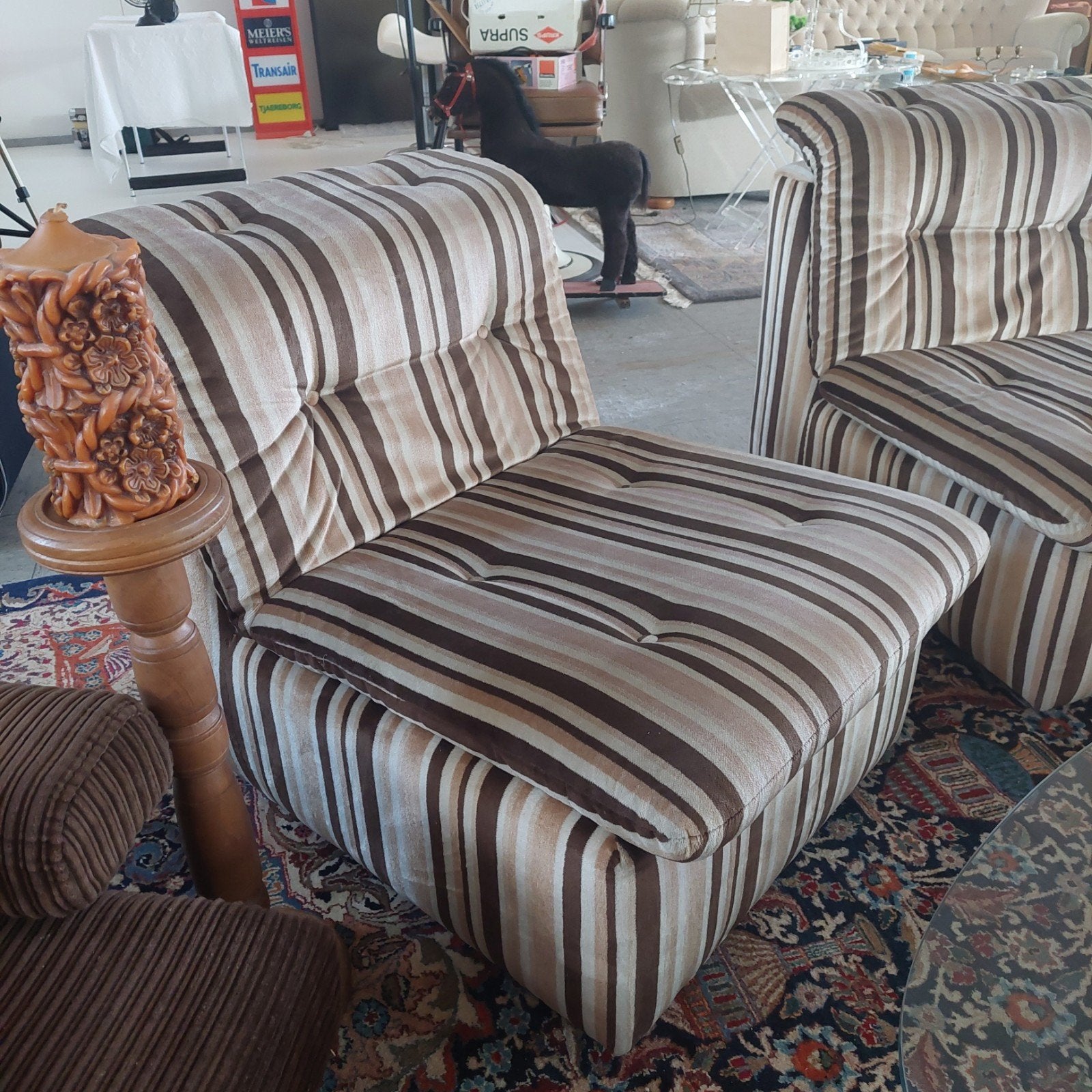 Lucky Vintage seventies modulaire stoel bank lounger clipper, Ophalen, ., 75 tot 100 cm, Zo goed als nieuw