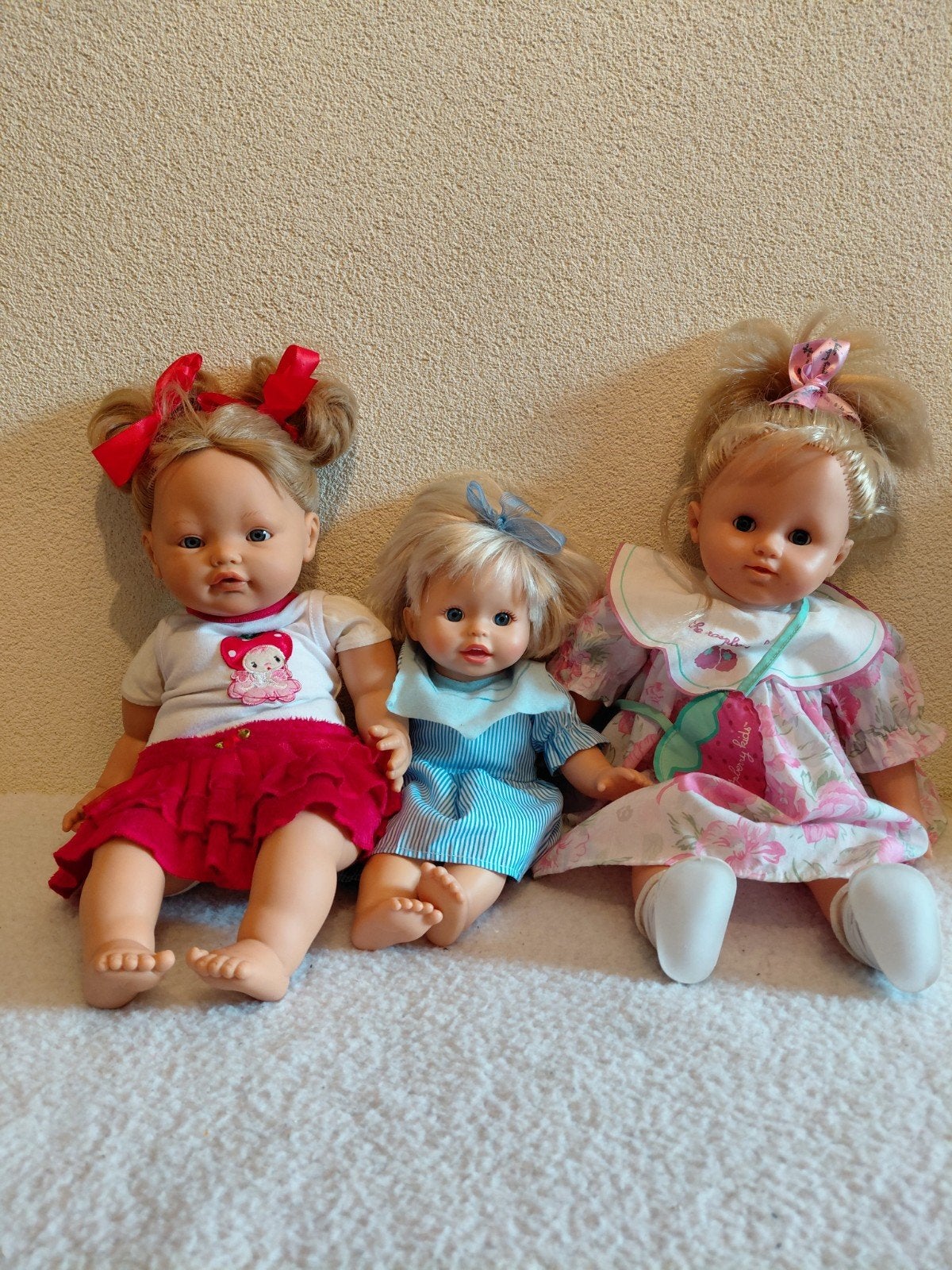 Leuk Set van 3 Meisjes Poppen. ❤️🩵🩷, Ophalen of Verzenden, Gebruikt, Overige typen