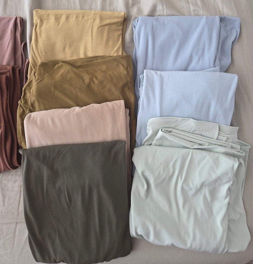 Merrachi hoofddoeken verschillende kleuren, Ophalen of Verzenden, Zo goed als nieuw, Maat 46/48 (XL) of groter, Sjaal
