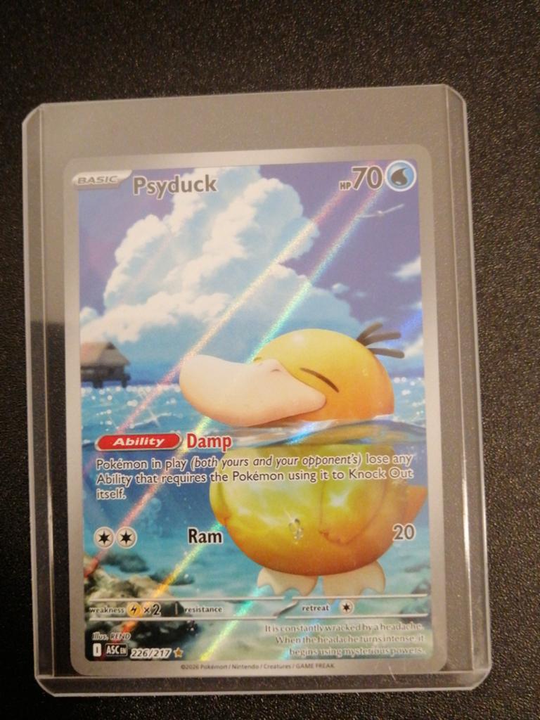 Psyduck 226/217 Full Art Secret Rare Pokémon Kaart, Ophalen of Verzenden, Zo goed als nieuw, Losse kaart, Foil