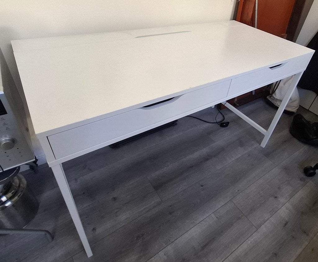ALEX bureau IKEA wit 132x58 cm (uit assortiment bij IKEA), Ophalen, Overige typen, 132 cm, Demontabel
