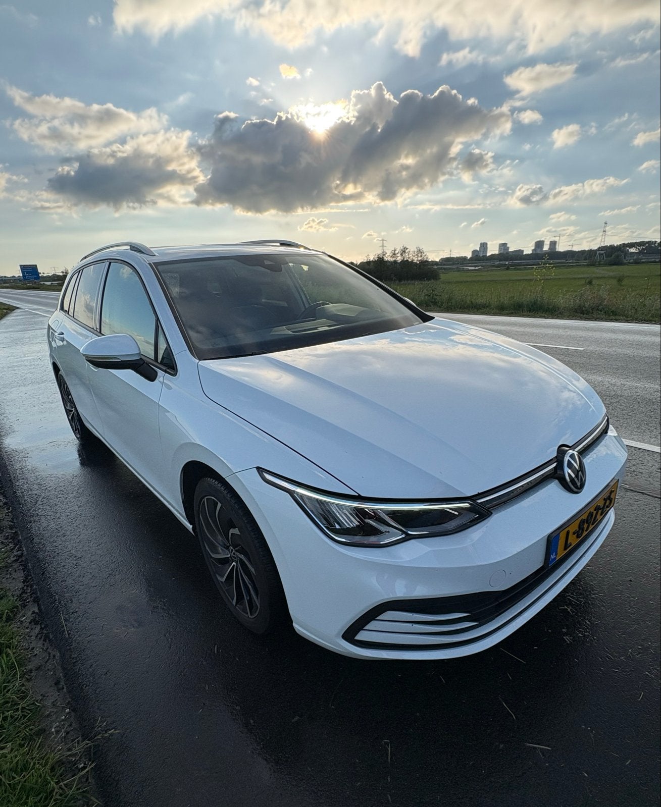 Volkswagen Golf Variant 1.0 110pk- 2021 Wit NL Auto 🇳🇱, Stof, Wit, Origineel Nederlands, Stationwagon