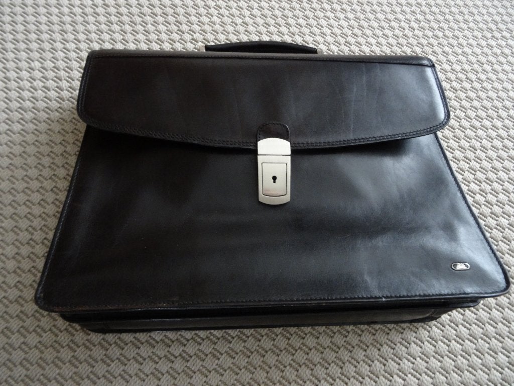 Tony Perotti leren akte/laptop, Overige merken, Zwart, Ophalen of Verzenden, Zo goed als nieuw