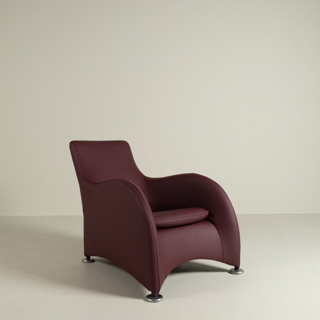 Montis Loge Fauteuil Bordeauxrood Leer, Huis en Inrichting, Niet ingevuld, Nieuw, Niet ingevuld, Niet ingevuld