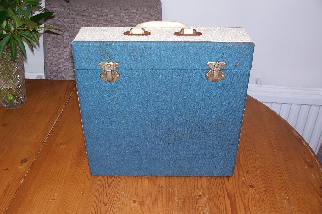 kleine houten lp koffertje, Ophalen of Verzenden, Gebruikt, 12 inch