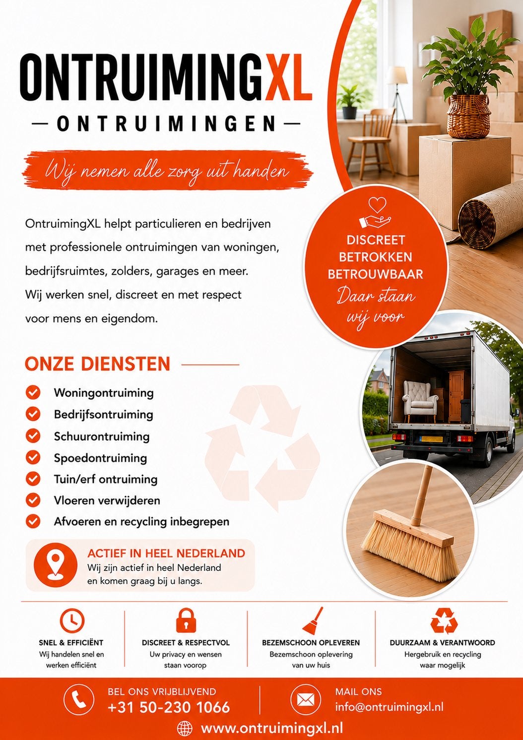 Woning,-/bedrijfsontruiming | Door heel Nederland, Bedrijfsverhuizingen