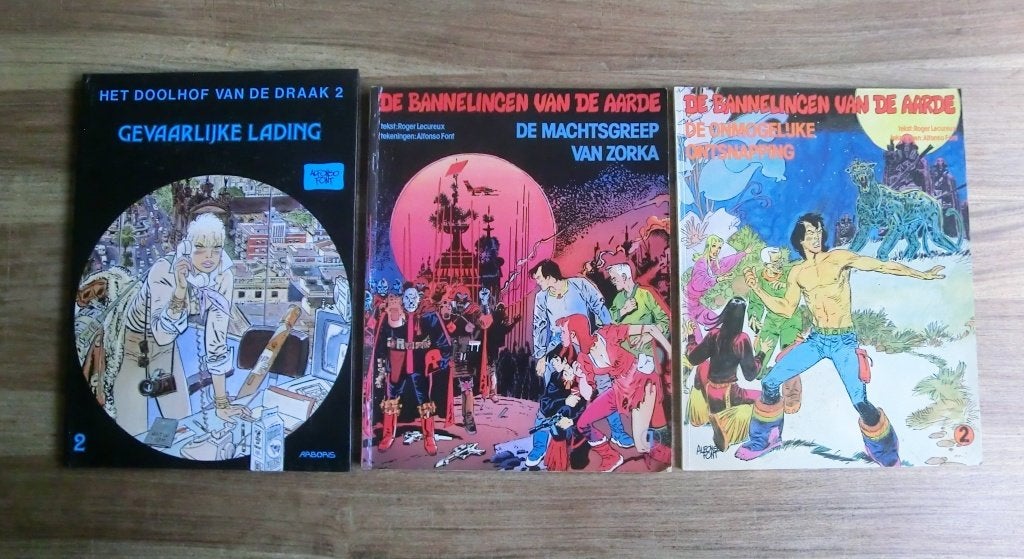 Nog 2 stripboeken getekend door Alfonso Font, Meerdere stripboeken, Ophalen of Verzenden, Gelezen