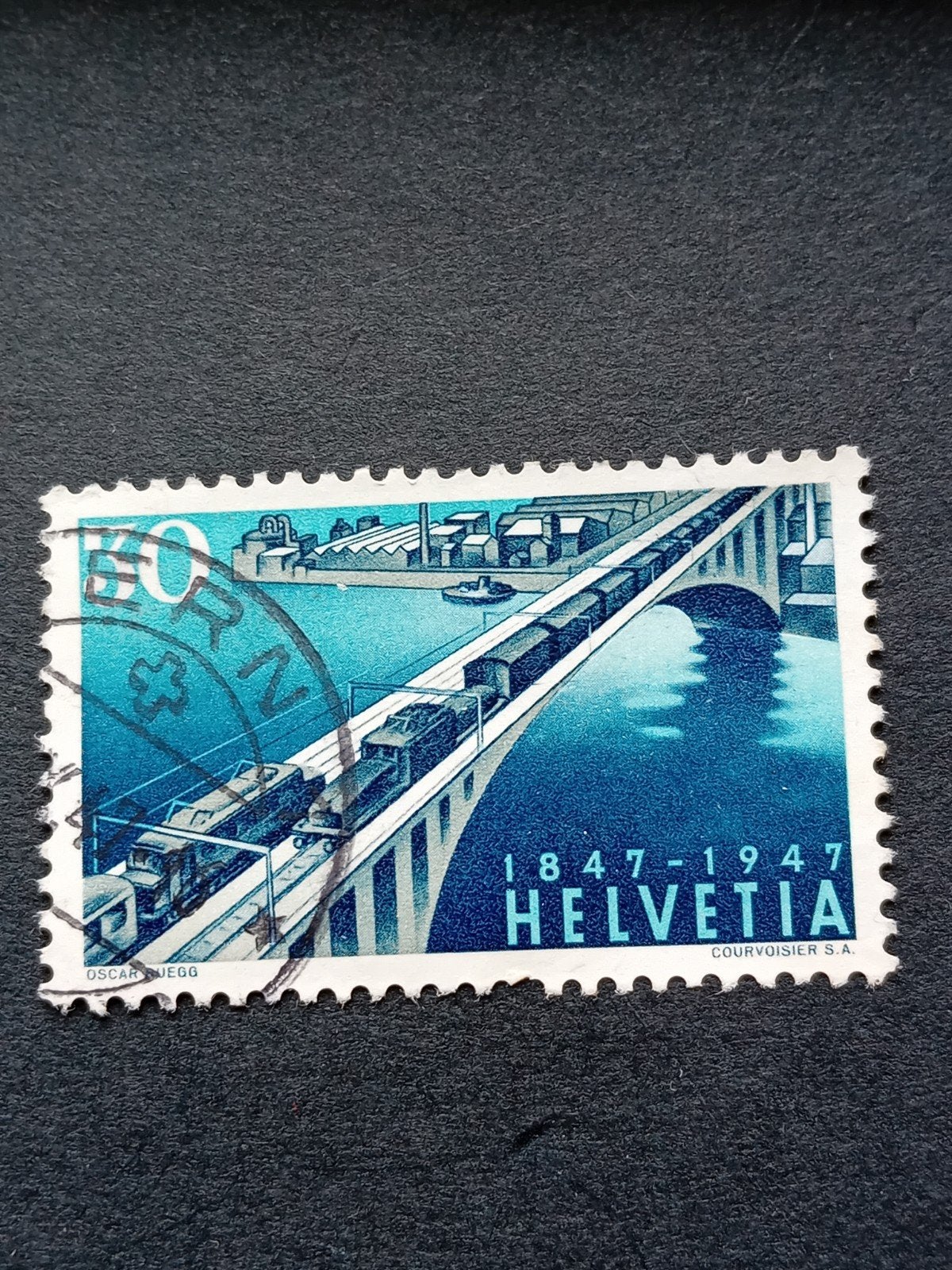 Zwitserse postzegel 1847-1947 Helvetia, Ophalen of Verzenden