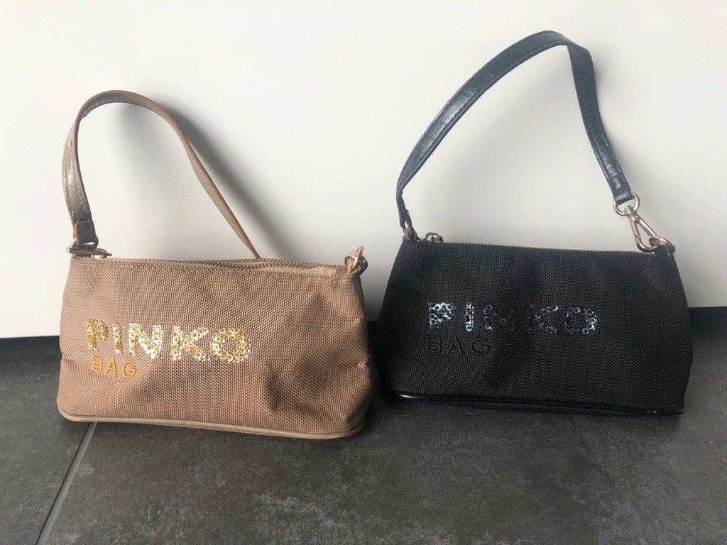 2 PINKO tasjes, Ophalen of Verzenden, Gebruikt, Zwart, Avondtasje