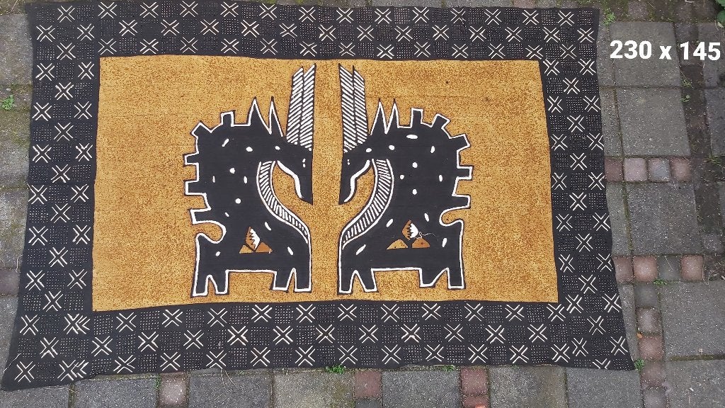 Origineel traditioneel Afrikaans wandkleed, Ophalen of Verzenden