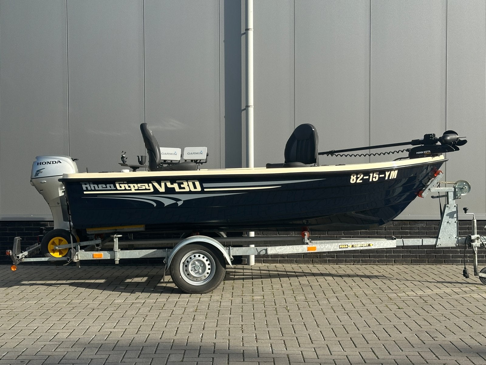 Rhea Gipsy V430 visboot | Honda 20 PK | Minn Kota | Garmin, Ophalen, Gebruikt, 4 m, 2 m
