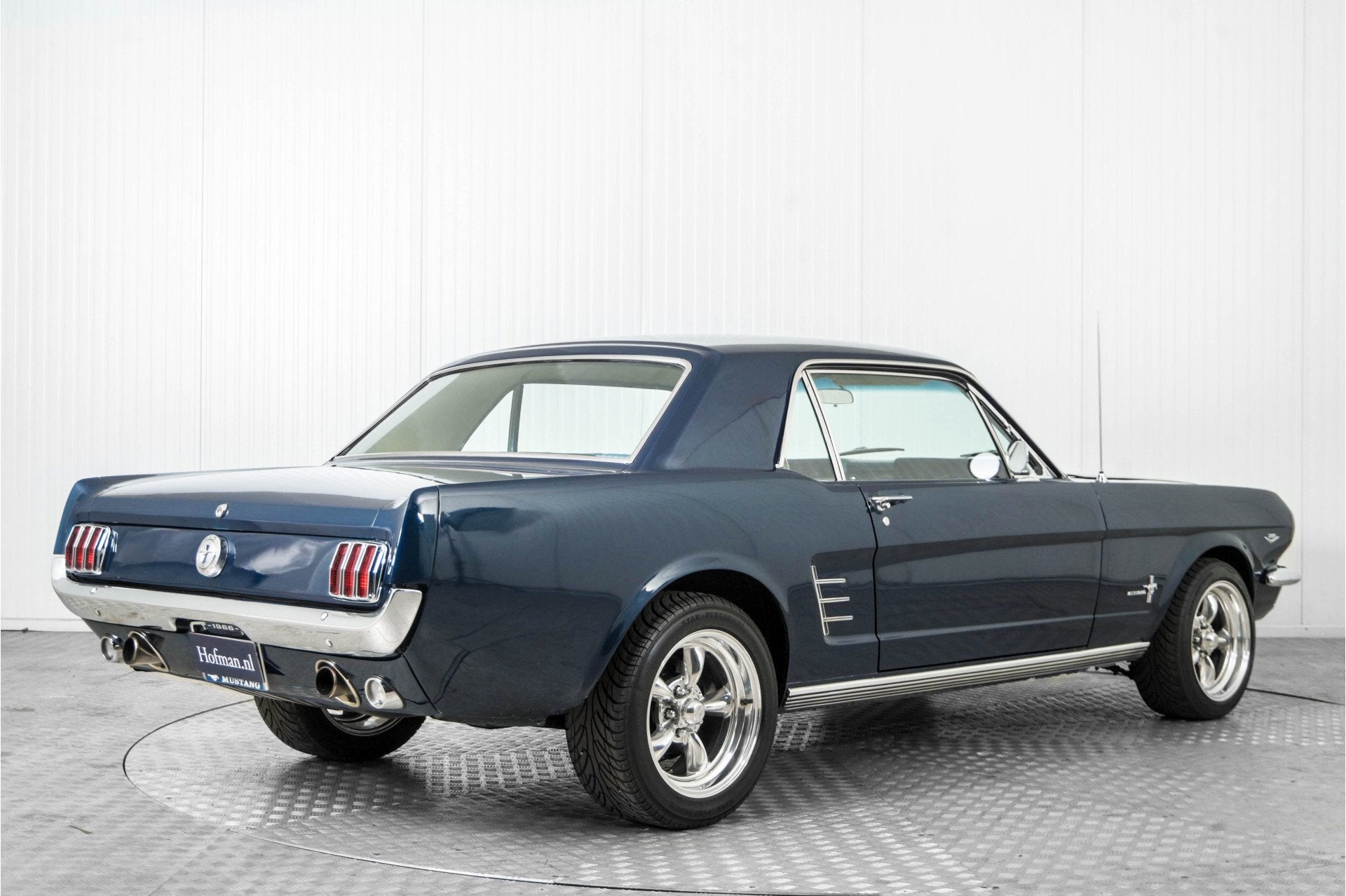 Ford Mustang Coupé 289 V8 (bj 1966, automaat), Auto's, Automaat, Gebruikt, Blauw, Bedrijf