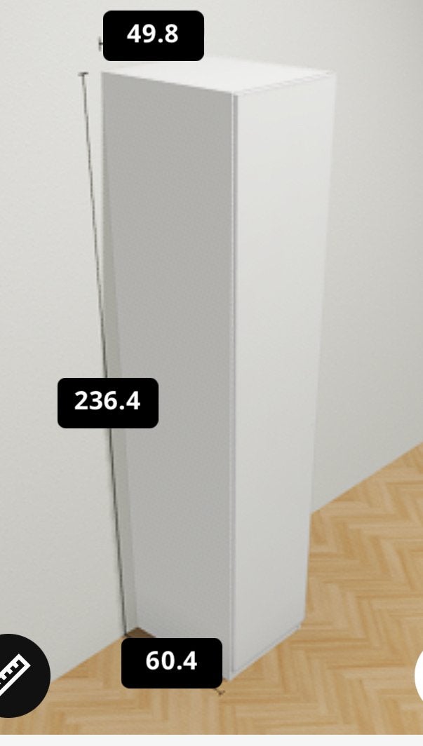 Ikea Pax kast met Witte scharnierende deur - 236.4x60.4 cm, Ophalen, Gebruikt, 200 cm of meer, 50 tot 100 cm