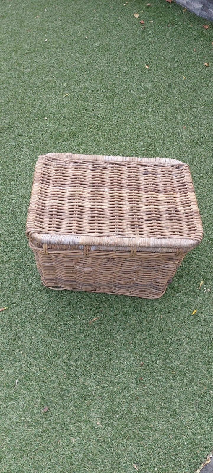 Rotan opbergmand met deksel, Huis en Inrichting, Woonaccessoires | Kisten, Ophalen of Verzenden, Gebruikt, Overige materialen
