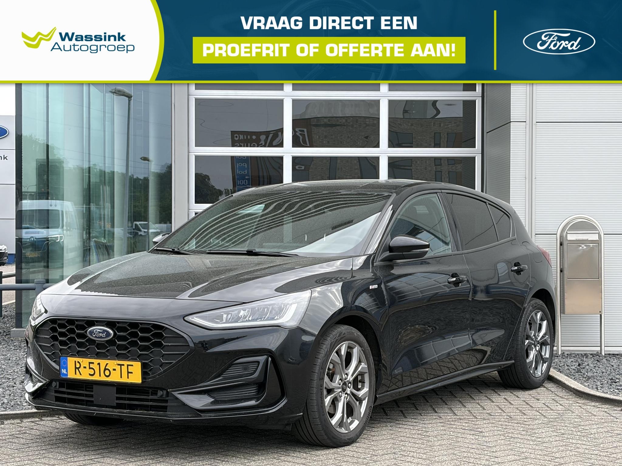 Ford Focus 1.0 EcoBoost Hybrid ST Line Style | Airco | Carpl, Gebruikt, Euro 6, 1299 kg, Zwart
