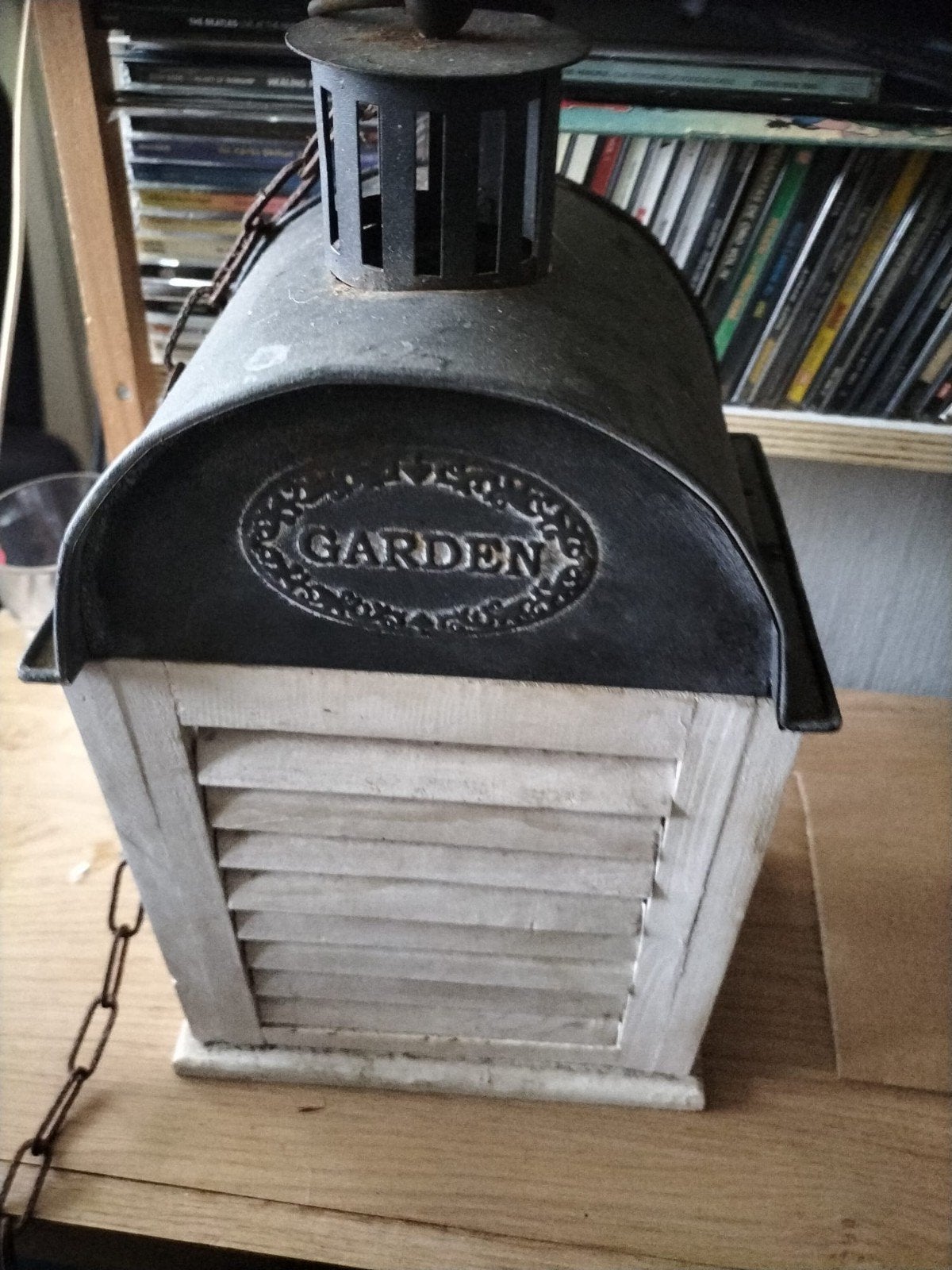 Decoratieve tuinlantaarn - Vintage stijl, Gebruikt, Ophalen of Verzenden, Grijs, Vintage