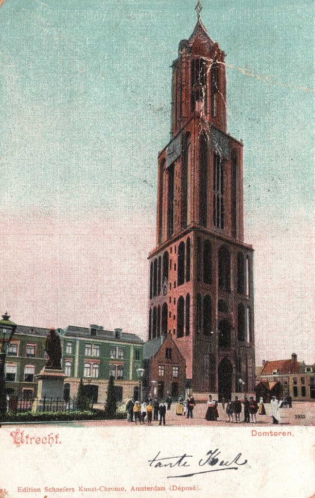 Utrecht, Domtoren (1906) 129144, Ophalen of Verzenden, Voor 1920, Gelopen, Utrecht