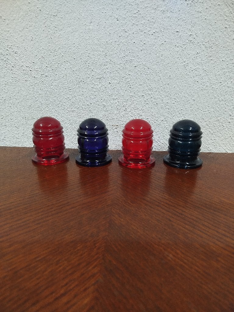 4 vintage Fresnel glazen/lenzen voor scheepslamp (NOS), Ophalen of Verzenden, Zo goed als nieuw