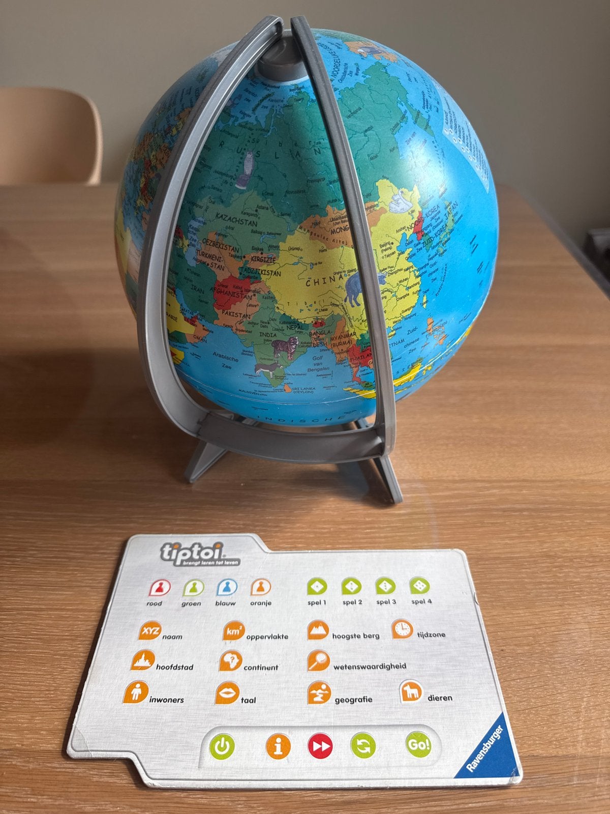 Tiptoi Ravensburger Wereldbol - Educatief en Interactief, Ophalen of Verzenden, Gebruikt