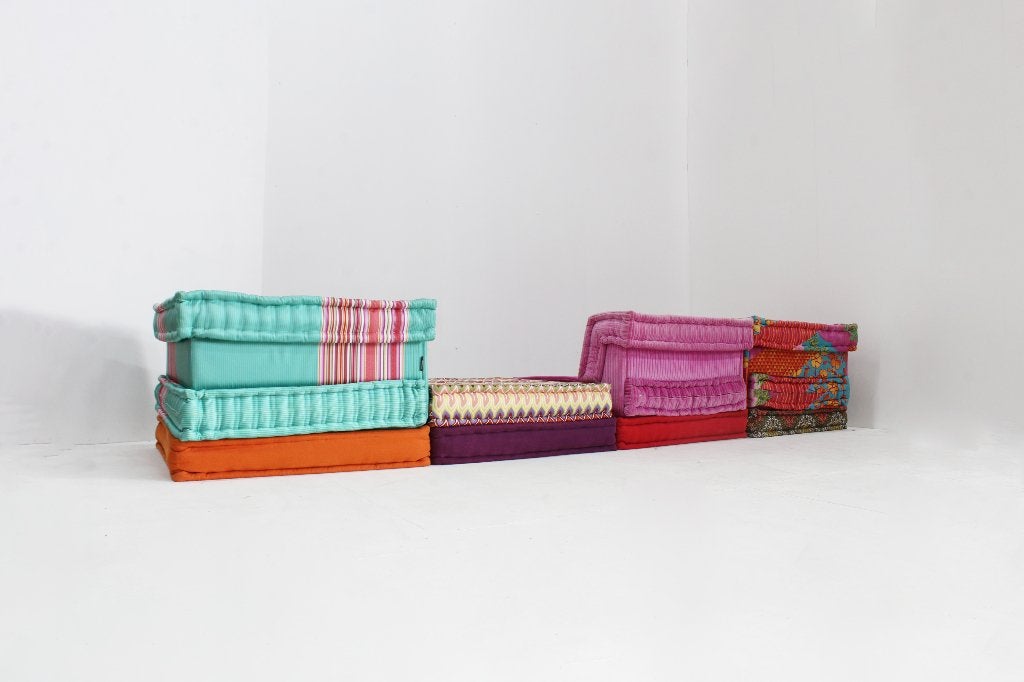 Roche Bobois Mah Jong sofa Kenzo Takada  Hans Hopfer, Gebruikt, Design, 300 cm of meer, 75 tot 100 cm