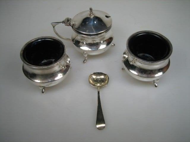 Antiek Zilveren Peper Zout stel ca. 1920, Antiek en Kunst, Verzenden, Zilver