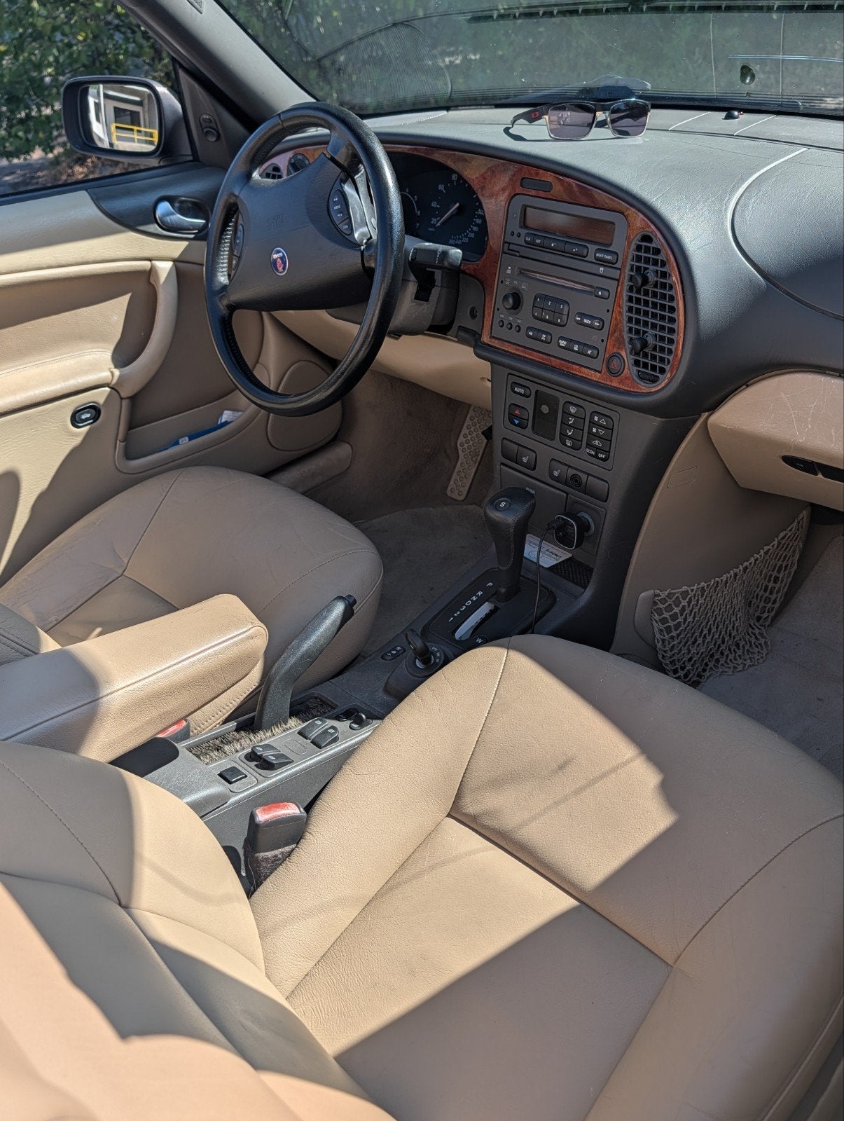 Saab 9-3 2,0. AUT 189875km N.A.P. Top cabrio.100% Oke., 4 cilinders, Cabriolet, 4 stoelen, Zwart