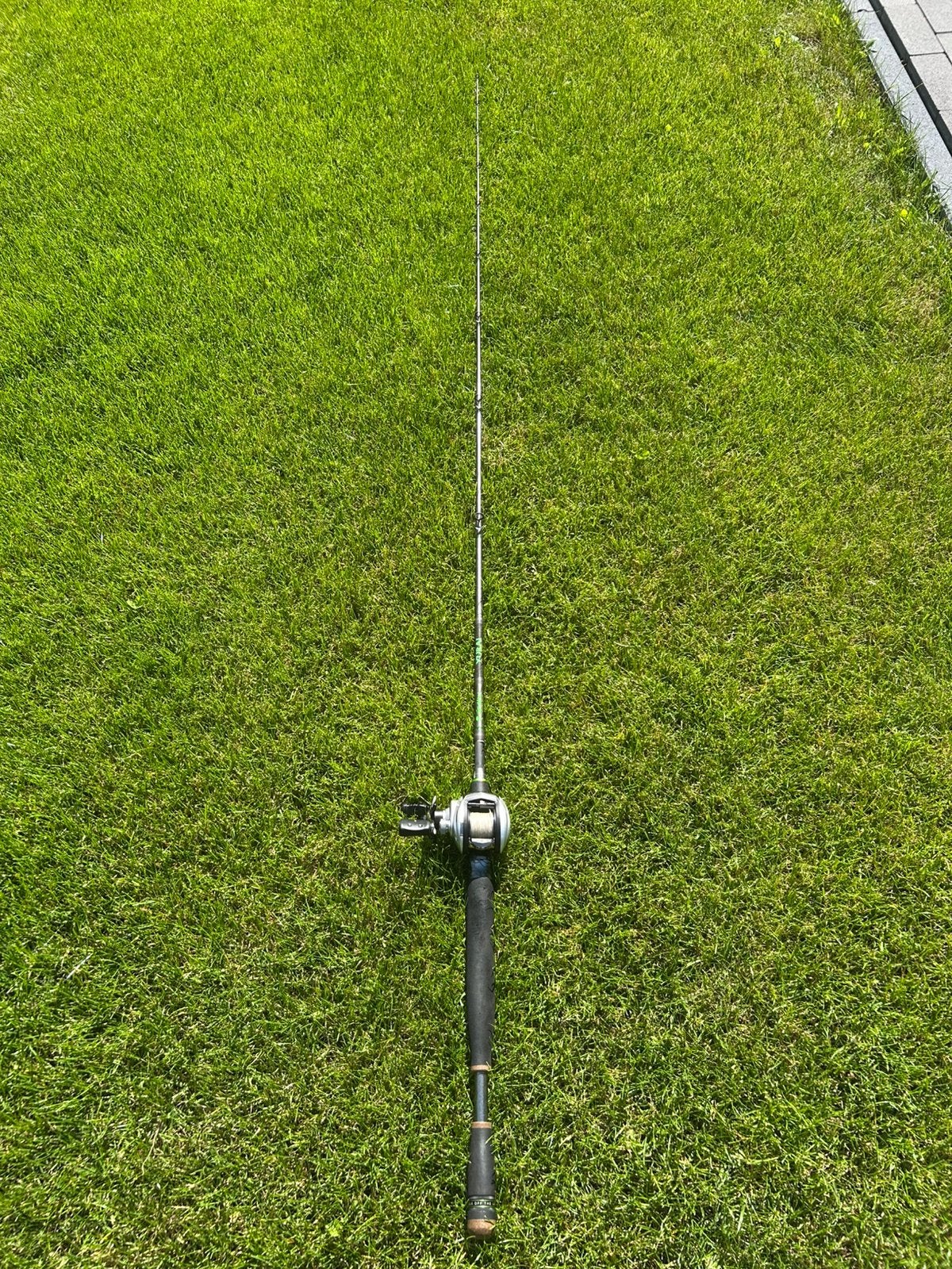 Abu Garcia reel hengel - Zo goed als nieuw, Ophalen of Verzenden, Zo goed als nieuw, Complete hengel